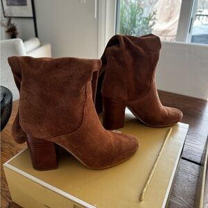 Brown Suede Ankle Boots Never Worn!